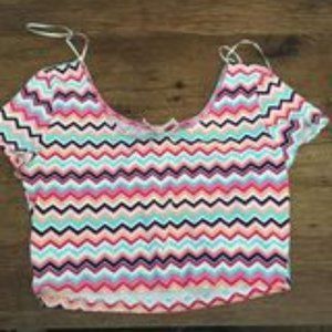 Divided crop top size M